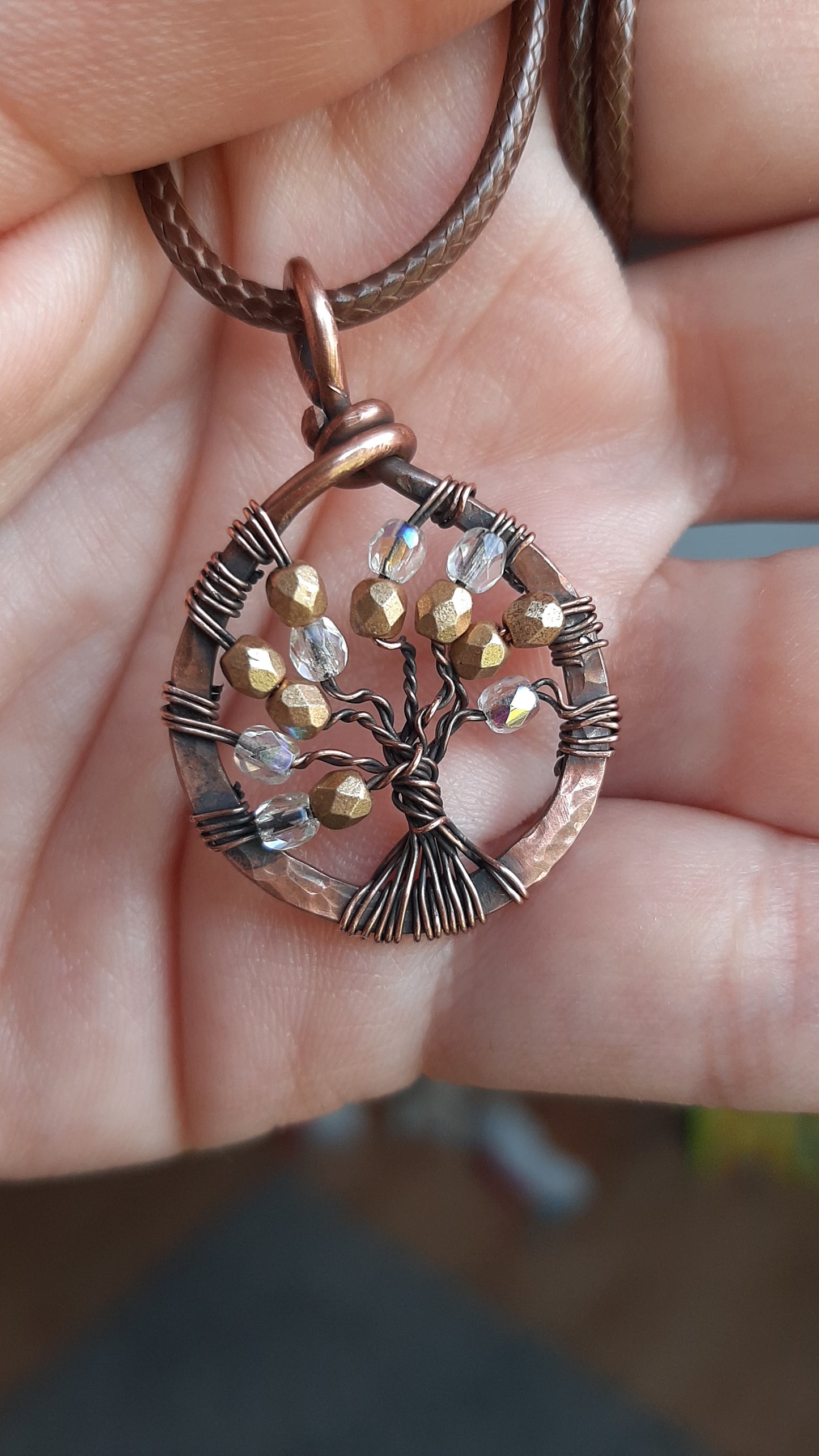 Happy golden Tree of life - in copper