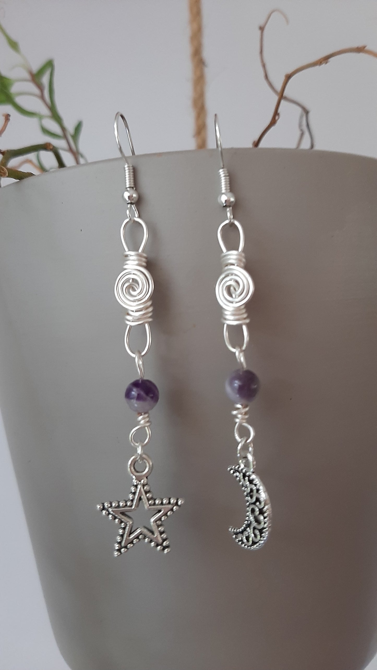 Star & moon w/ Amethyst