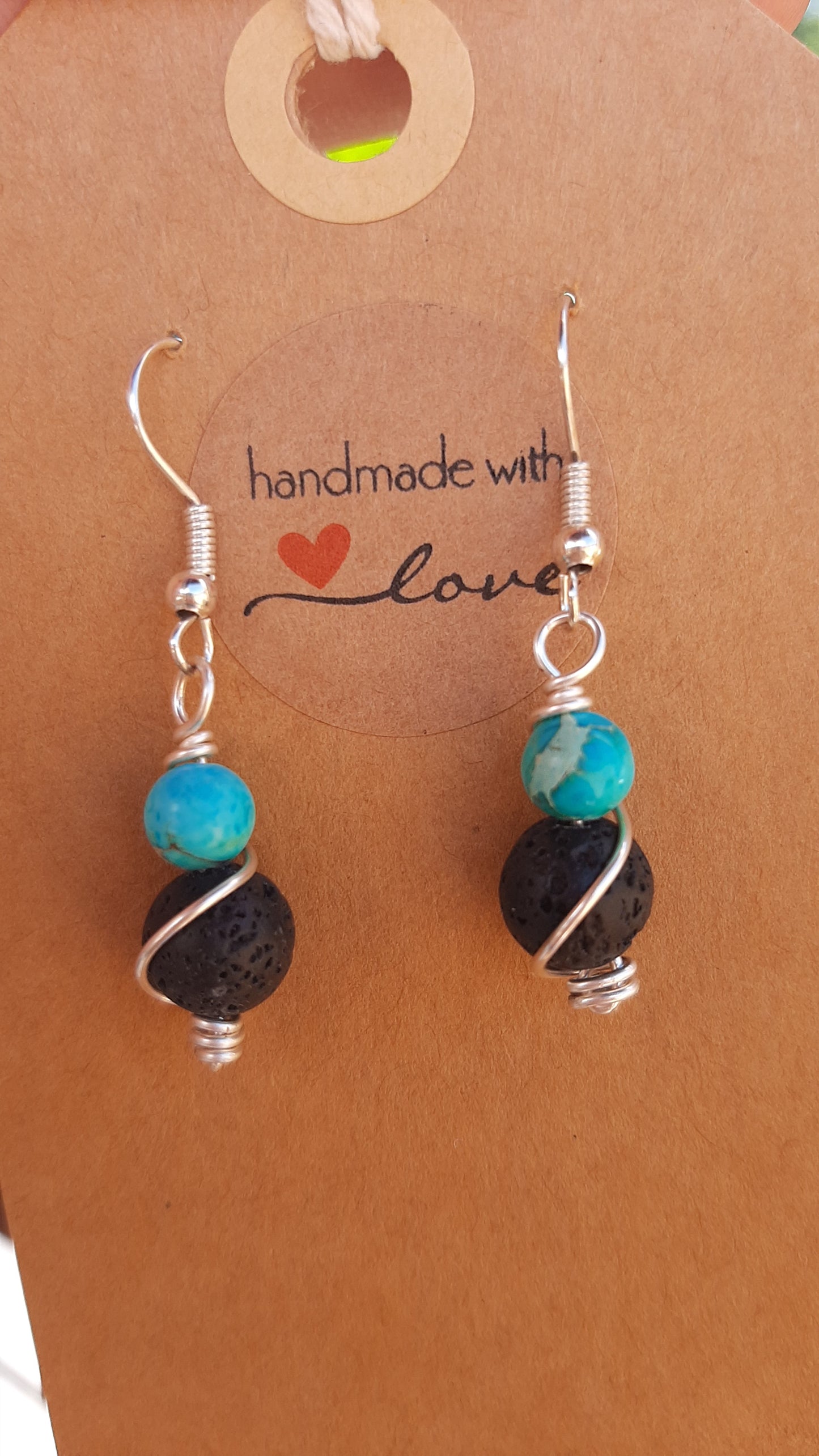 Happy Lava stone and aqua jasper beauties