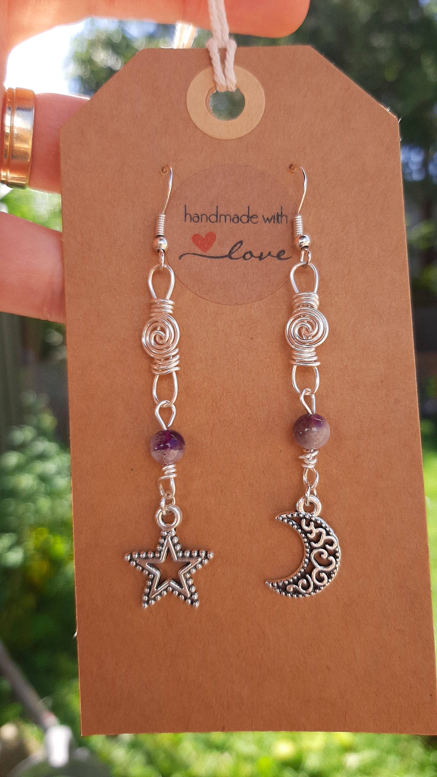 Star & moon w/ Amethyst