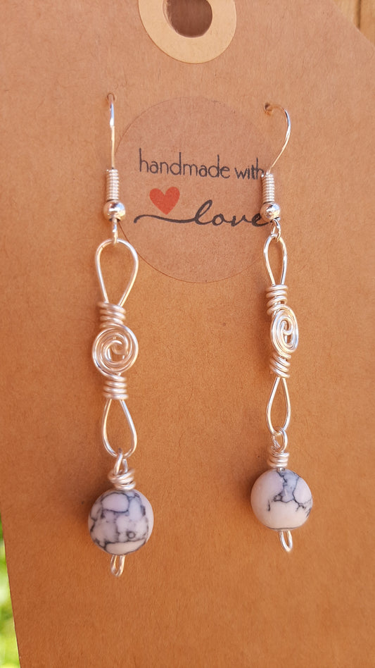 Howlite beauties /dangle earrings